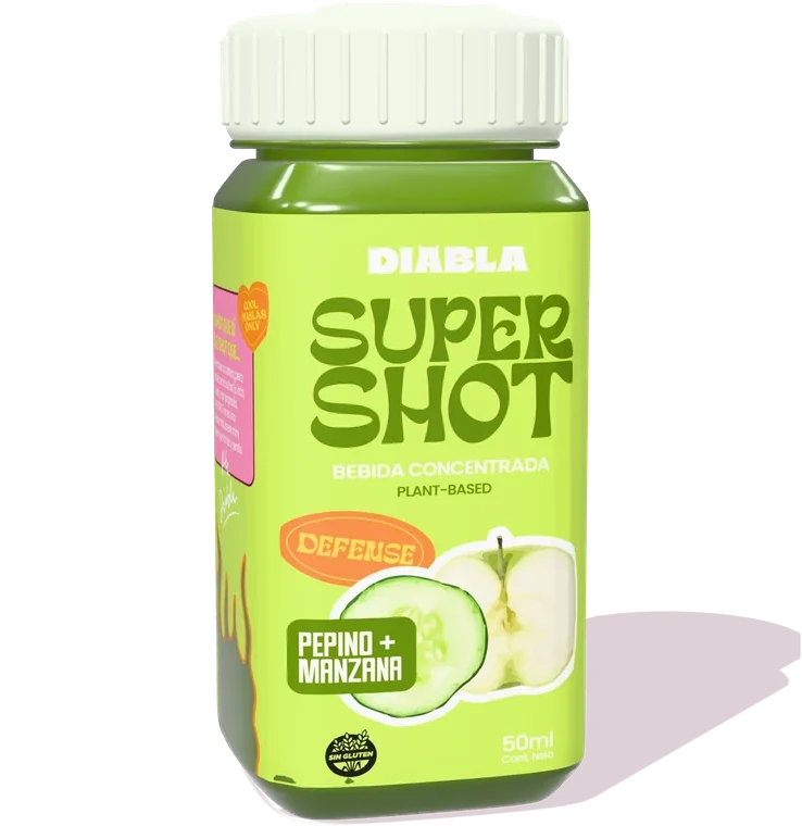 Super Shot Defense, pepino y manzana